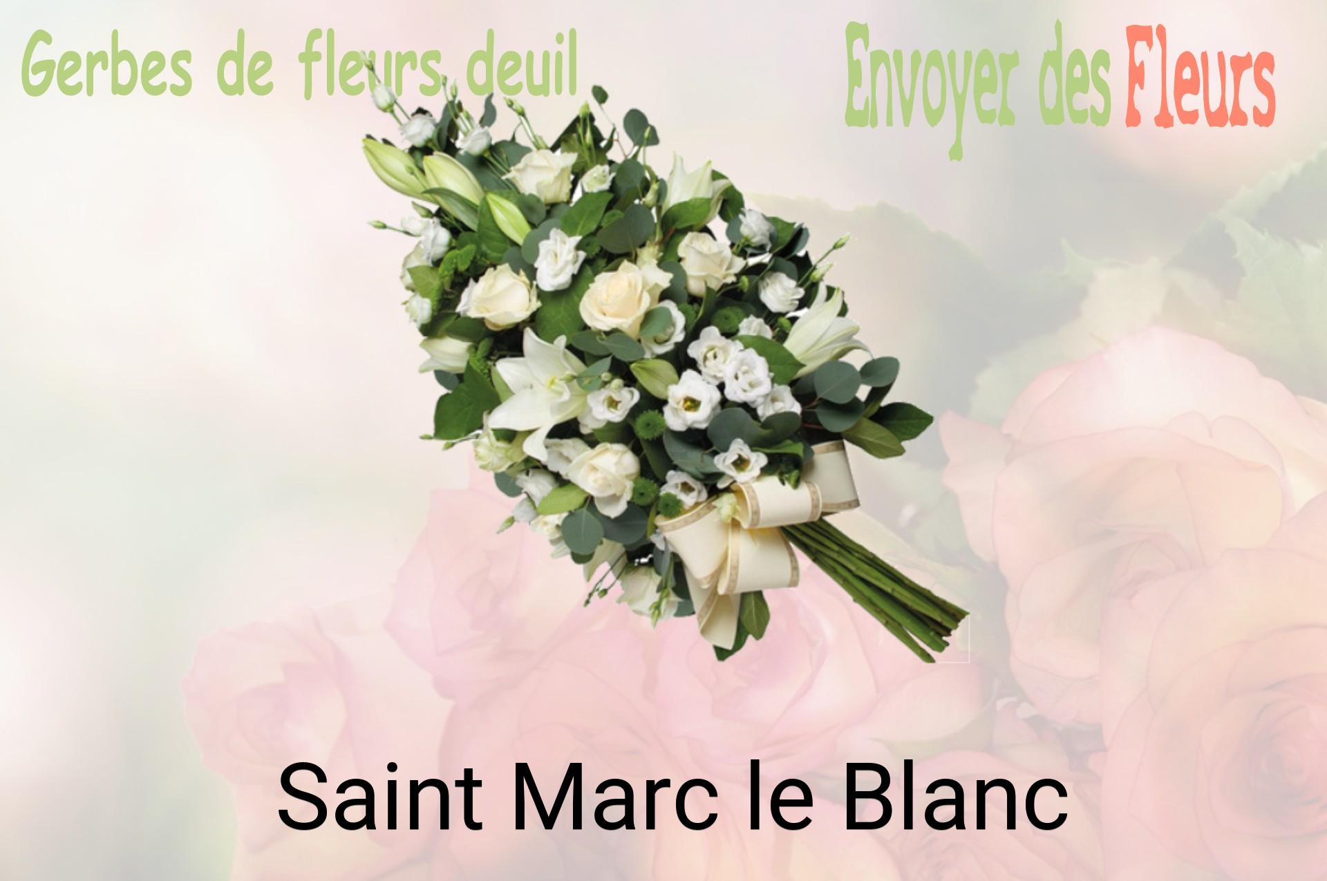 Gerbe de fleurs de deuil livrée à Saint-Marc-le-Blanc